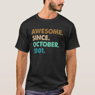 21 år gammal gåva Fantastisk sedan oktober 2001 21 T Shirt