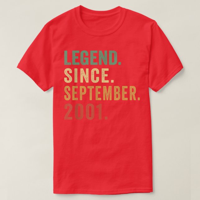 21 år gammal presentförklaring sedan september 200 t shirt (Design framsida)