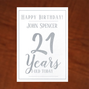 21 år gammal. Snyggtens utformning. Folierat Kort