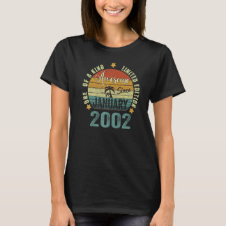 21 år gammal Vintage Fantastisk sedan januari 2002 T Shirt