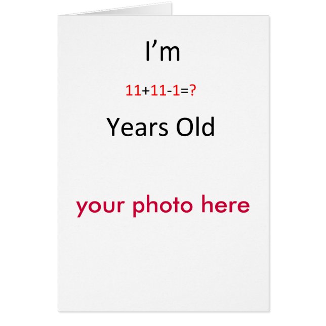 21 år gammalt kort (Framsidan)