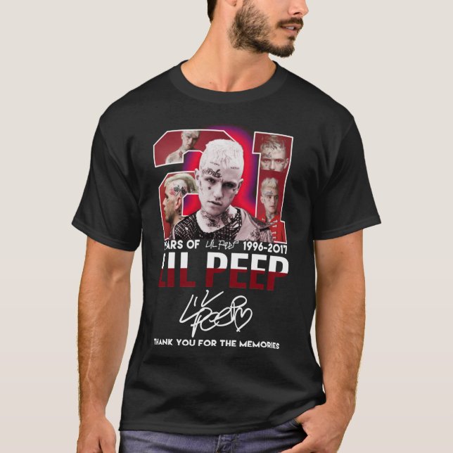 21 år Lil Peep Classic T- Shirt T Shirt (Framsida)
