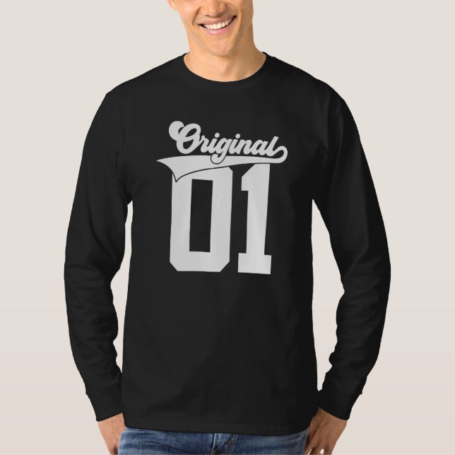 21 år Original 2001 College 21st Birthday T Shirt (Framsida)