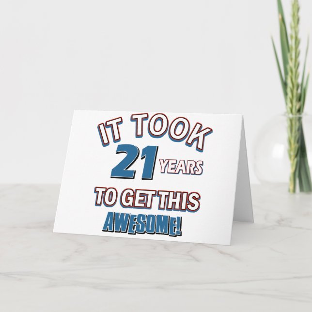 21-årig födelsedagskalender kort (Framsida)