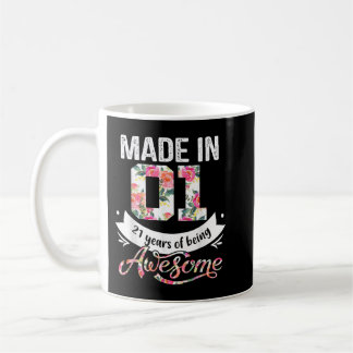 21 års ålder 21:a födelsedagen Born 2001 Kaffemugg