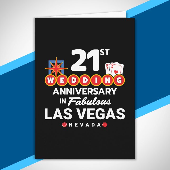 21-års bröllopsjubileum Parresa till Las Vegas Kort (Skapare uppladdad)