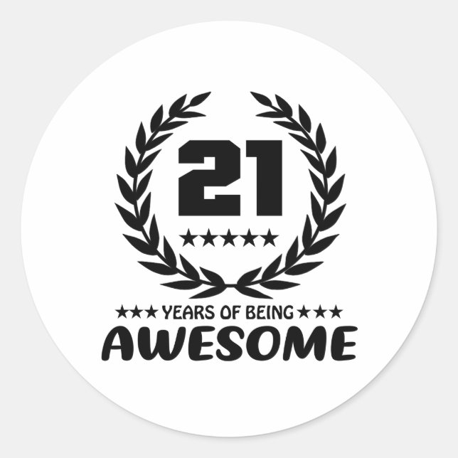 21 års vistelse i Fantastisk Runt Klistermärke (Framsida)