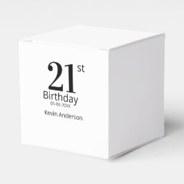 21-årsdag fet bokstav namn datum enkel man pojke presentaskar
