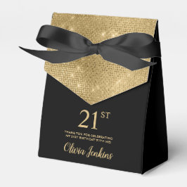 21-årsdag Guld Tack Favoritlåda Presentaskar