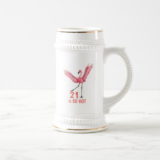 21-årsdag Humor Het Flamingo Rosa Guld Sejdel (Höger)