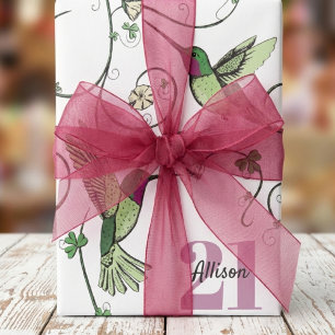 21-årsdag Irländska Gröna Kolibrier Presentpapper