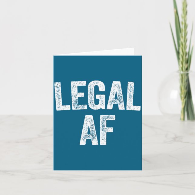 21-årsdag Laglig Af Långärmad  Kort (Framsida)