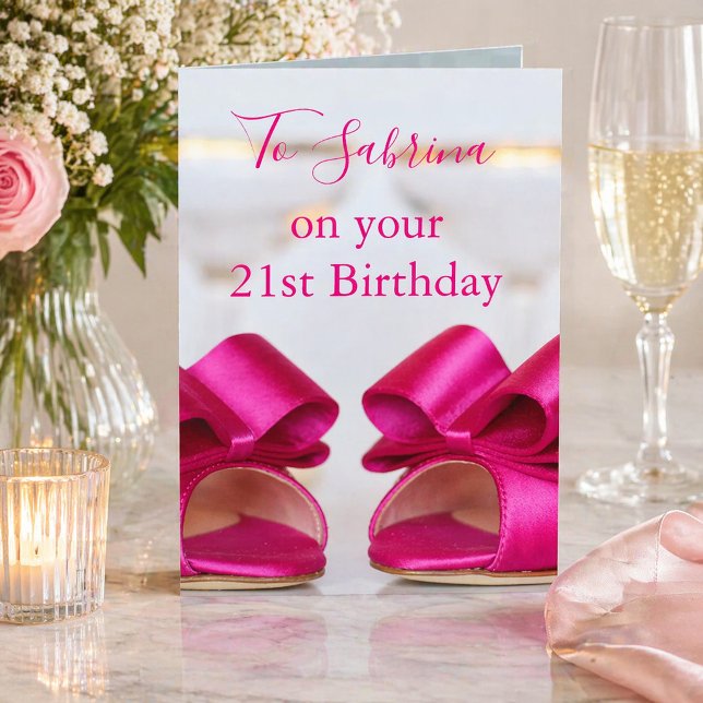 21-årsdag Söta Klackar Kort (Skapare uppladdad)