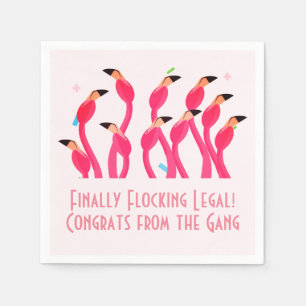 21-årsfest Äntligen lagliga flockande flamingos Pappersservett