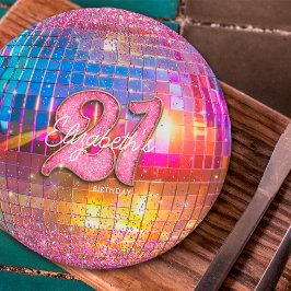 21-årsfest Guld Rosa Glitter Diskoboll