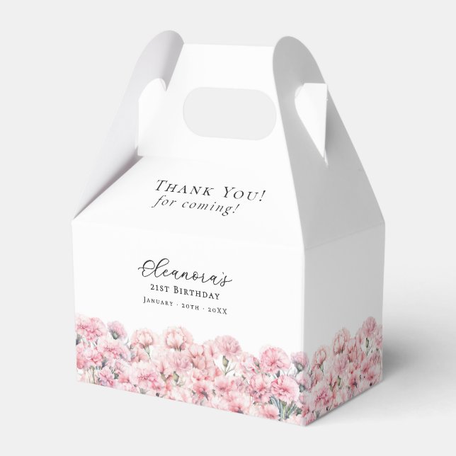 21-årsfest Januari Födelsemånad Blomma  Presentaskar (Framsidan Sidan)