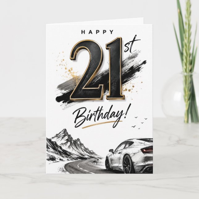 21-årsfirande för män kort (Framsida)