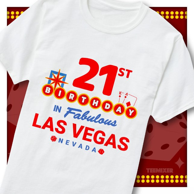21-årsfirande Las Vegas välkomstskylt Party Squad T Shirt (Skapare uppladdad)