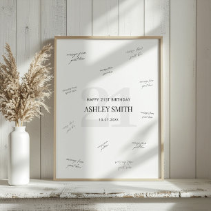 21-årsfirande signatur gästbok poster