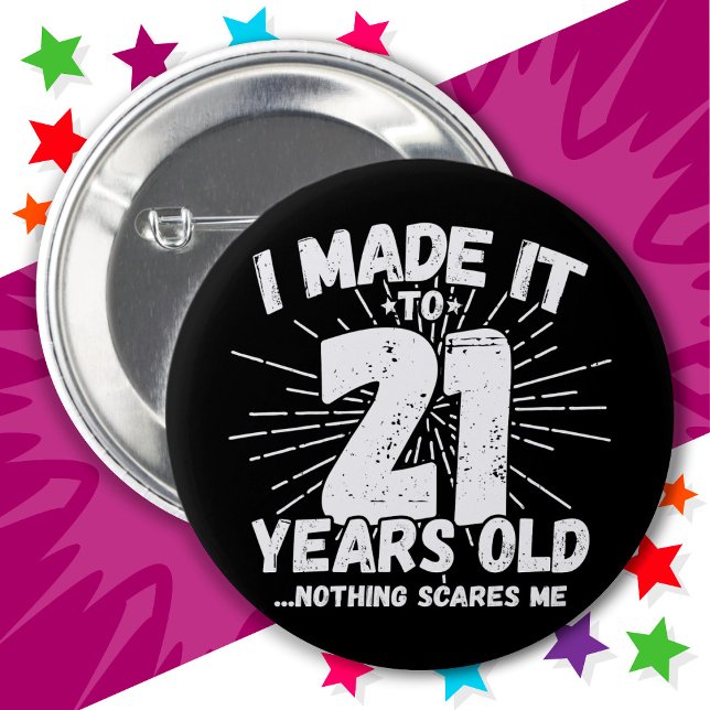 21-årsjubileum, 21:a födelsedagen knapp (Skapare uppladdad)