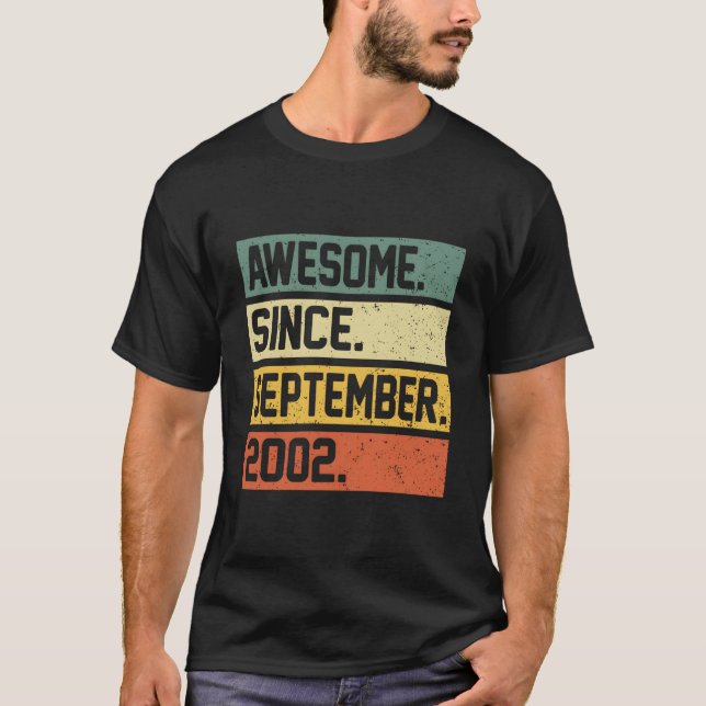 21 Awesome Since September 2002 T Shirt (Framsida)