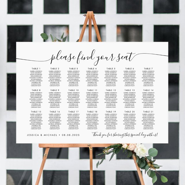 21 Bord Modern Sittplatsschema Poster (Skapare uppladdad)