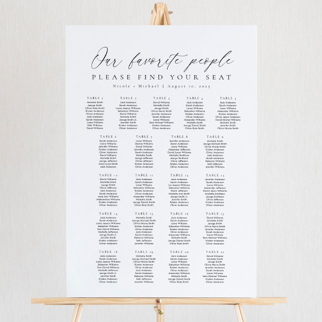 21 Bord vårt favoritpassagerarsittdiagram Poster (Skapare uppladdad)