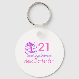 21 Bra Adjö Bouncer Hej Bartender (Rosa) Nyckelring