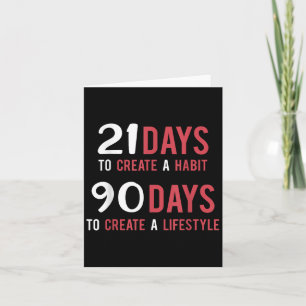 21 dagars livsstil, 90 dagars livsstil - Motiverin Kort