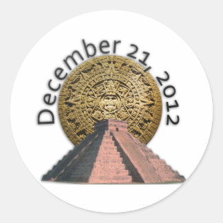 21 december 2012, Mayan Calendar Runt Klistermärke