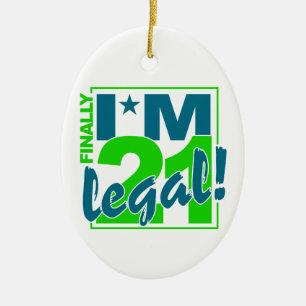 21 & den LAGLIGA prydnaden, skräddarsy Julgransprydnad Keramik