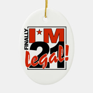 21 & den LAGLIGA prydnaden, skräddarsy Julgransprydnad Keramik