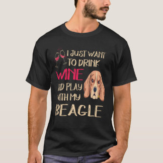 21 Drick Vin Och Lek Med Min Beagle T Shirt