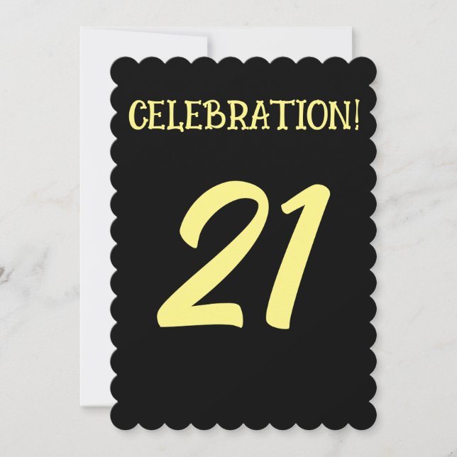 21:E BIRTHDAY AGE 21 PARTY-ANPASSNINGSBAR-inbjudan Inbjudningar (Framsida)