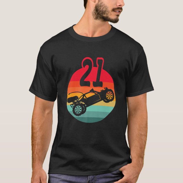 21:e födelsedag I-Tävlan Gaming I fjärrkontroll RC T Shirt (Framsida)