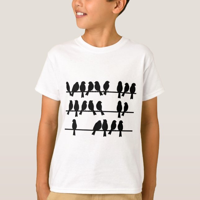 21 fåglar på trål t-shirt (Framsida)