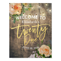 21 Födelsedagsfesters välkomstplats för träavbljan