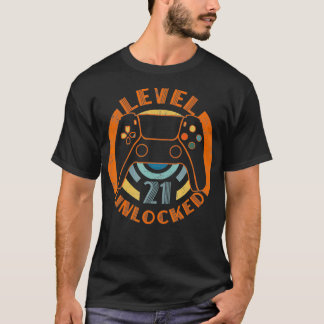 21 födelsedagsgåvor - nivå 21 olåst 21 år gammal t shirt