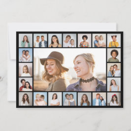 21 Fotokollage Editable Färg-gratulationskort