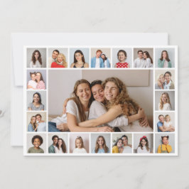 21 Fotokollage Editable Färg-gratulationskort