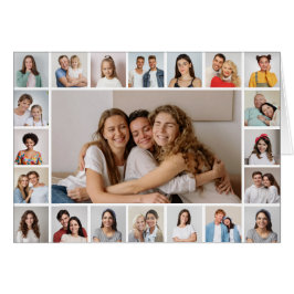 21 Fotokollage Editable Färg-gratulationskort OBS Kort