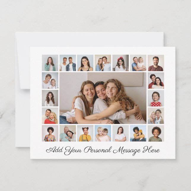 21 Fotokollage Lägg till ditt eget gratulationskor (Framsida)