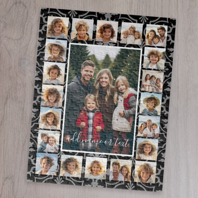 21 Fotokollage och Tile Mönster - CAN Edit FÄRG Pussel (Personalize a jigsaw puzzle with your photos)