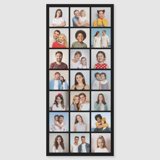 21 Fotokollage Redigerbar tunn magnetisk kort (Framsida)