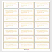 21 Gästmall Adress Varje 1,75 x 4,25-tums Guld