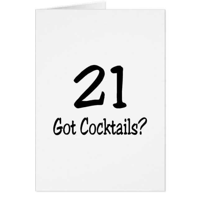 21 harcoctailar hälsningskort (Framsidan)