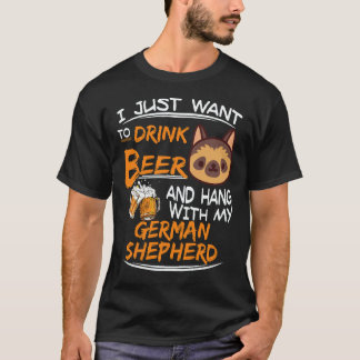 21 Jag vill bara dricka öl och hänga med min tyska T Shirt