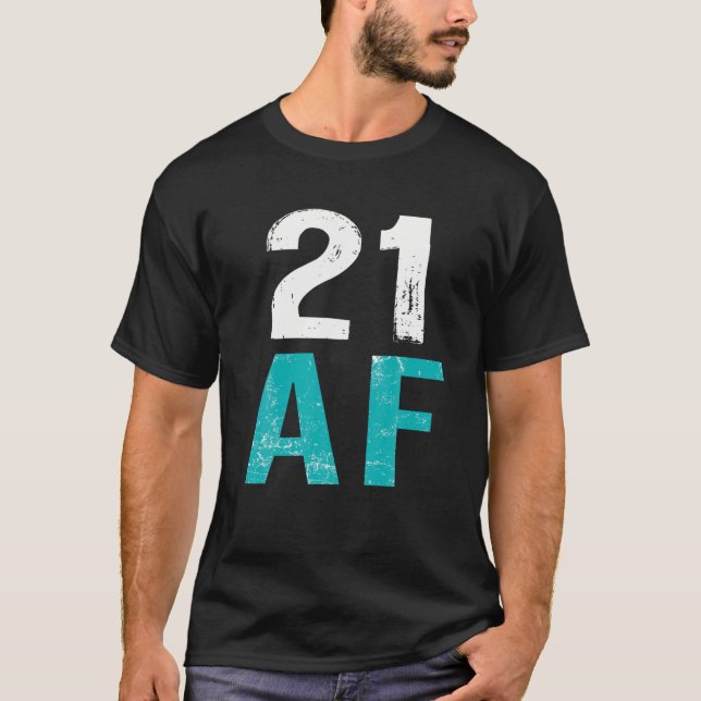 21 Juridisk AF 21:a födelsedagens Vintage Tee (Framsida)