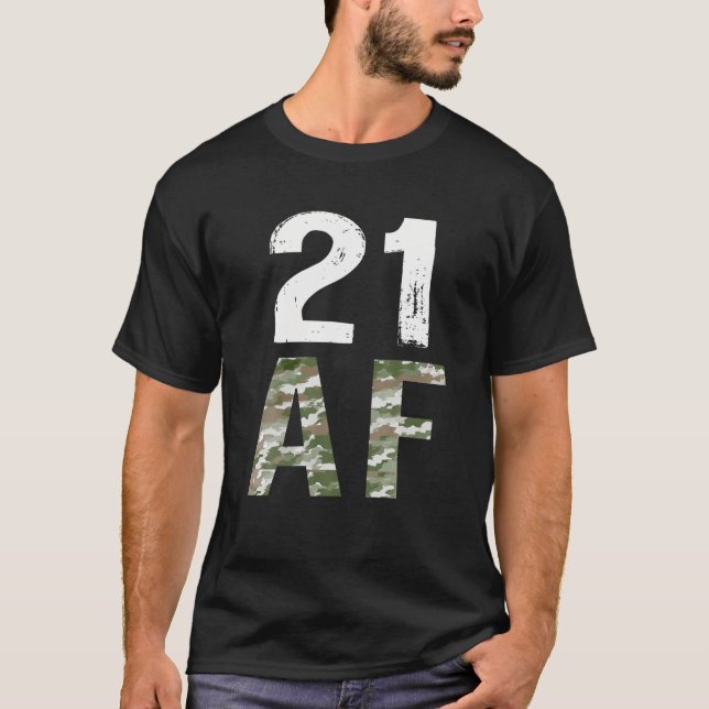 21 Juridisk AF 21Militär födelsedag T Shirt (Framsida)