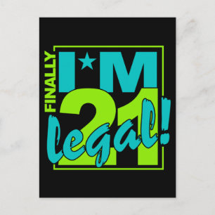 21 & LEGAL vykort, anpassa Vykort